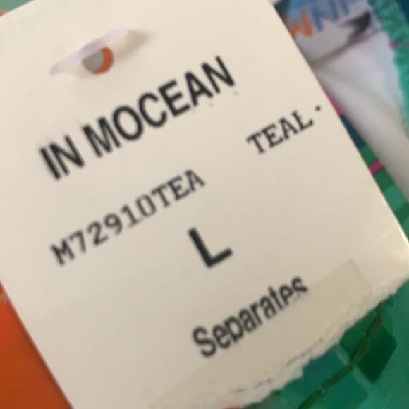 NWT IN MOCEAN TEAL SWIMSUIT TOP SIZE‎ L (junior) - Picture 5 of 5